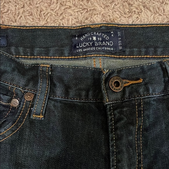 Lucky Brand Men's Deep Indigo Straight Jeans - Picture 2 of 6